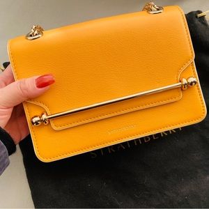 Strathberry yellow leather bag for summer time